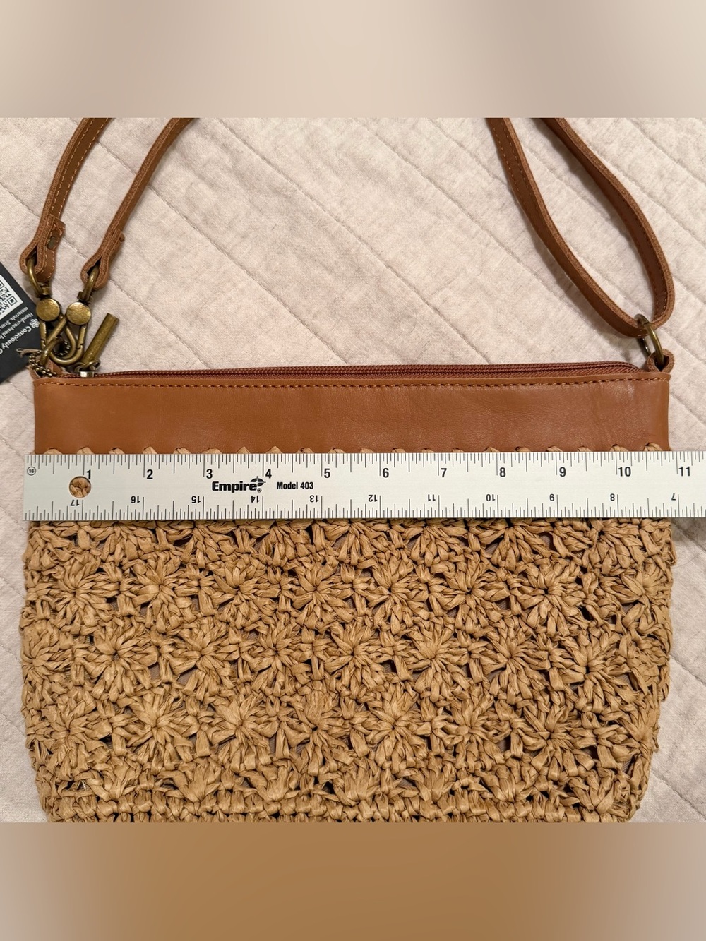 The Sak NEW Lumi Coastal Straw Woven Convertible Crossbody Purse Bag Vacation - Picture 10 of 12